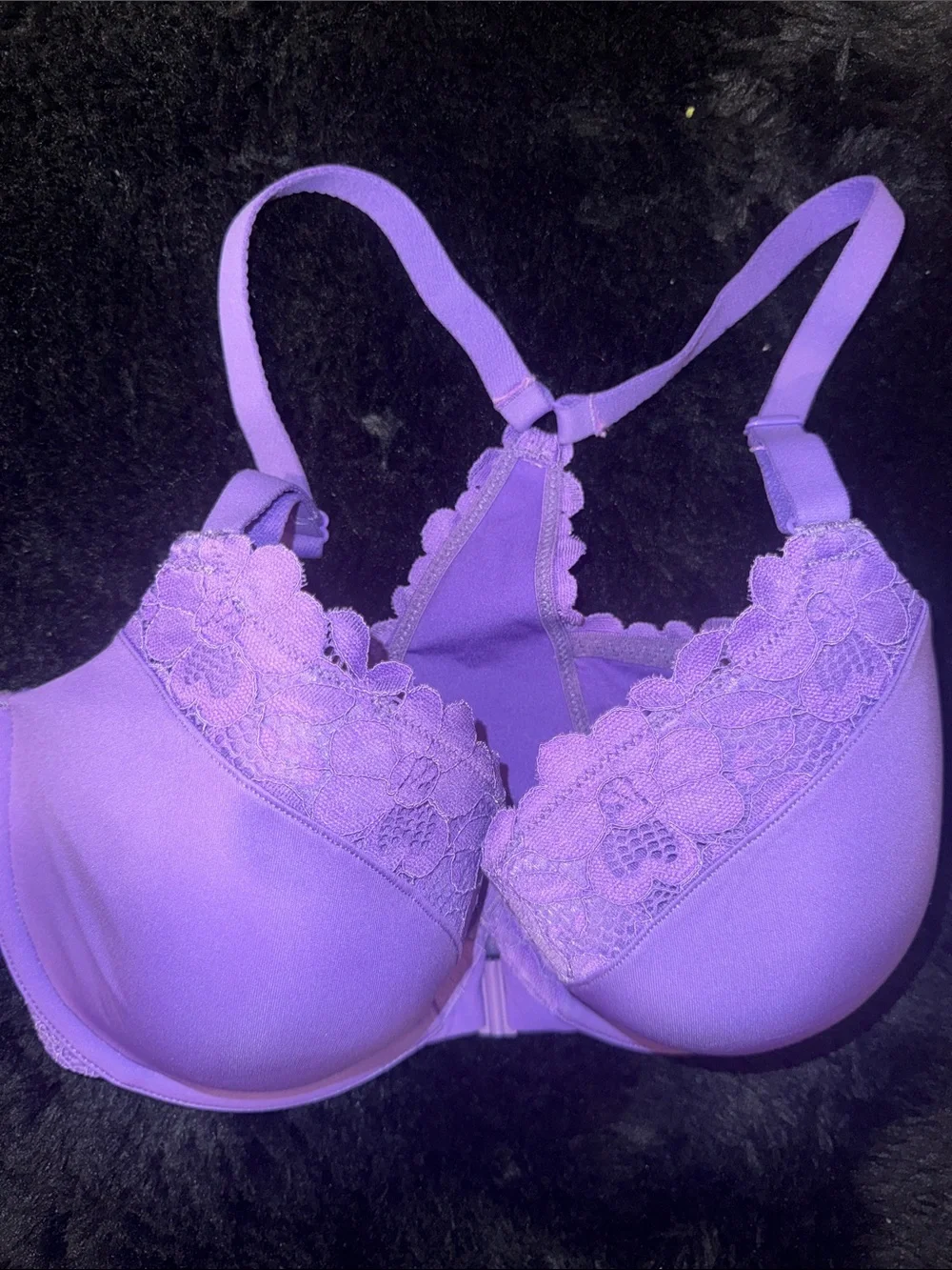 Bare Necessities Passion Purple Racerback Front-Closure Bra 32DDD - Picture 4 of 9